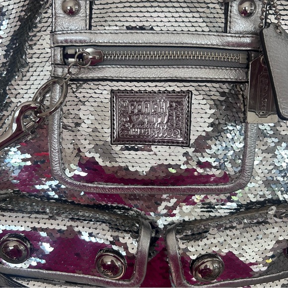 Silver Coach Sequin Spotlight Tote - Picture 4 of 6